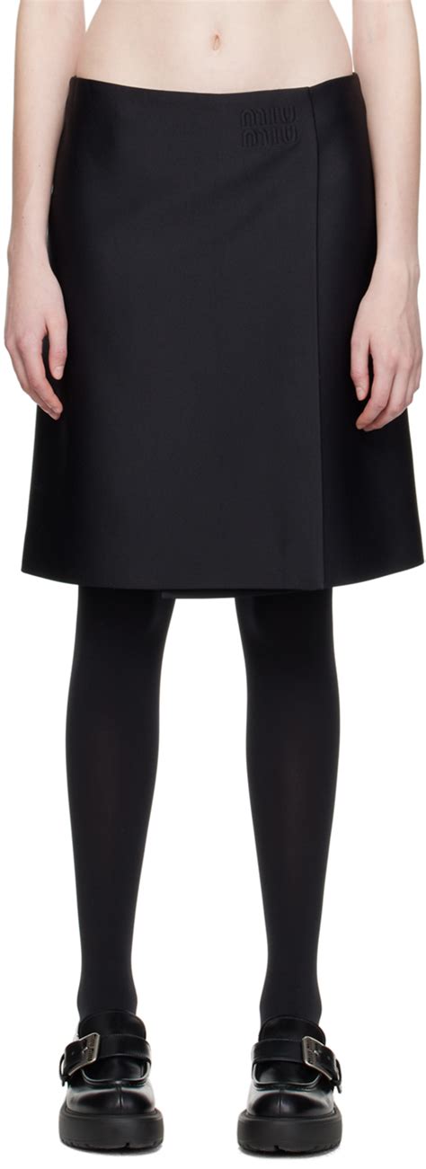 miu miu radzimir|Black Radzimir Skirt .